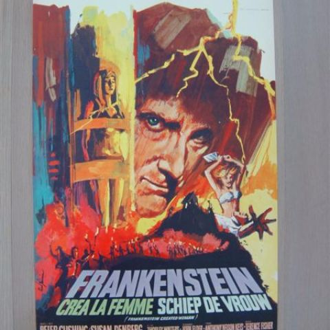 'Frankenstein crea la femme' (Frankenstein created woman) Belgian affichette
